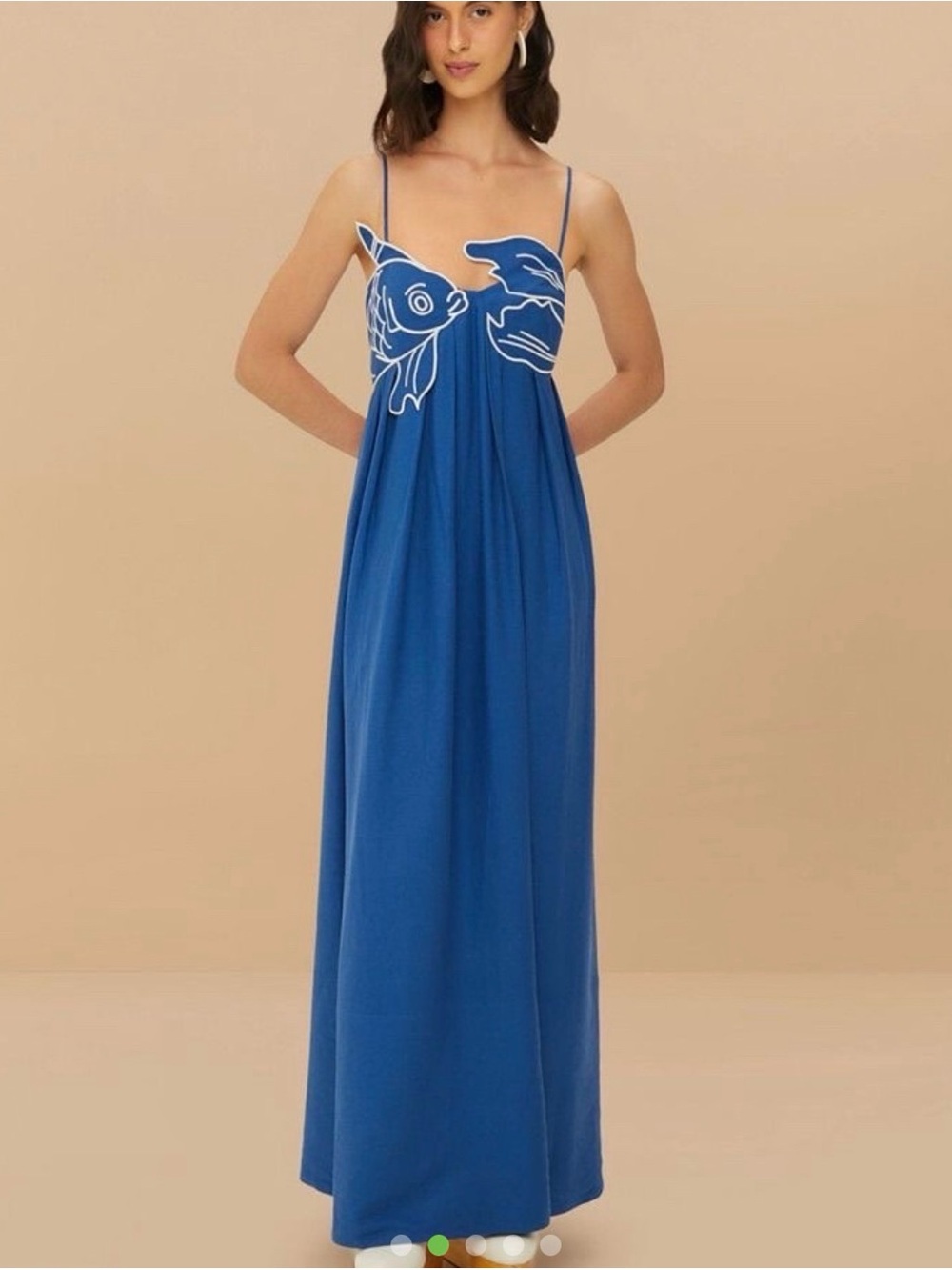 NWT Farm Rio Fish Dress Blue Size Small